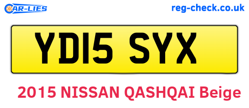 YD15SYX are the vehicle registration plates.