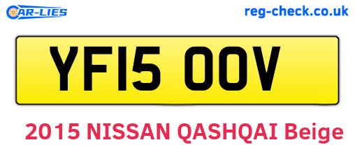 YF15OOV are the vehicle registration plates.