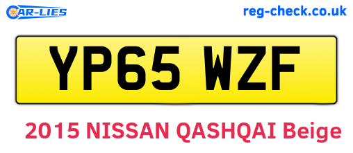 YP65WZF are the vehicle registration plates.