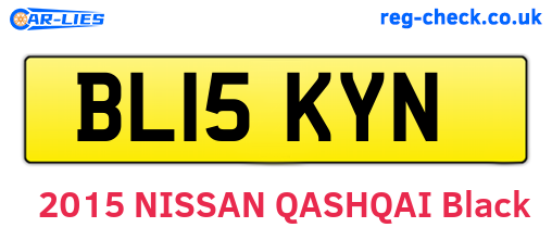 BL15KYN are the vehicle registration plates.