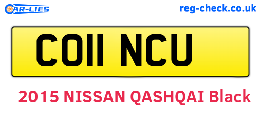 CO11NCU are the vehicle registration plates.