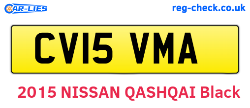 CV15VMA are the vehicle registration plates.