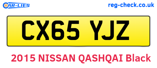 CX65YJZ are the vehicle registration plates.