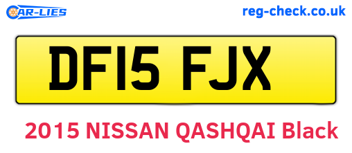 DF15FJX are the vehicle registration plates.