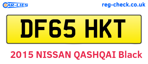 DF65HKT are the vehicle registration plates.
