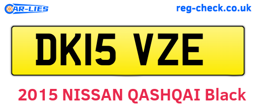 DK15VZE are the vehicle registration plates.