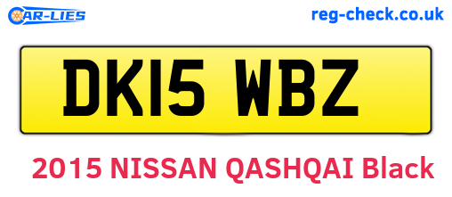 DK15WBZ are the vehicle registration plates.