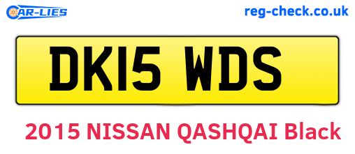DK15WDS are the vehicle registration plates.
