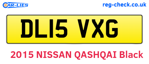 DL15VXG are the vehicle registration plates.