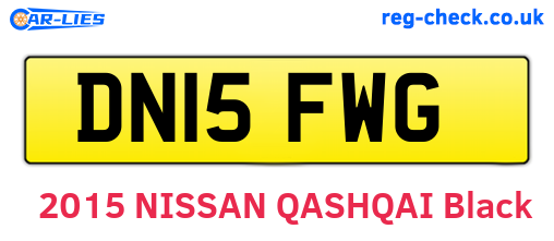 DN15FWG are the vehicle registration plates.