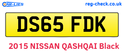 DS65FDK are the vehicle registration plates.