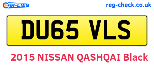 DU65VLS are the vehicle registration plates.