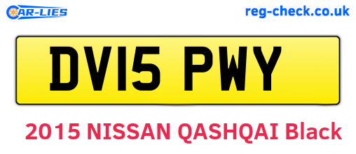 DV15PWY are the vehicle registration plates.