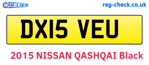 DX15VEU are the vehicle registration plates.