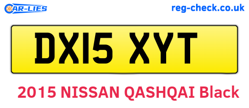 DX15XYT are the vehicle registration plates.