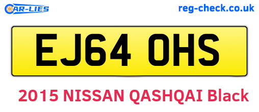 EJ64OHS are the vehicle registration plates.