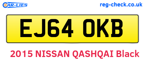 EJ64OKB are the vehicle registration plates.