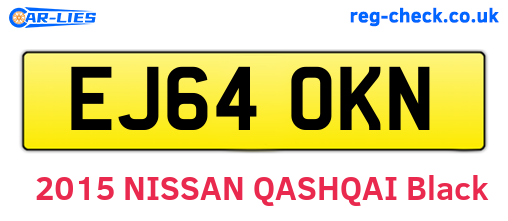 EJ64OKN are the vehicle registration plates.