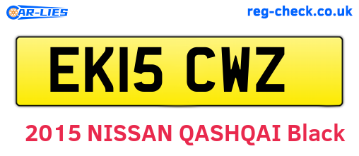EK15CWZ are the vehicle registration plates.