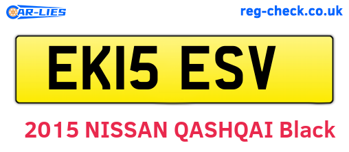 EK15ESV are the vehicle registration plates.