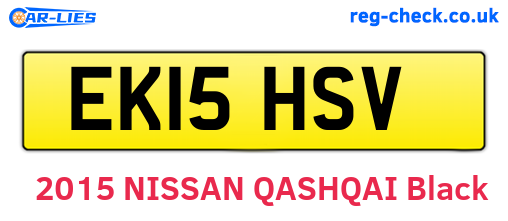 EK15HSV are the vehicle registration plates.