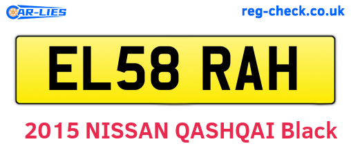 EL58RAH are the vehicle registration plates.