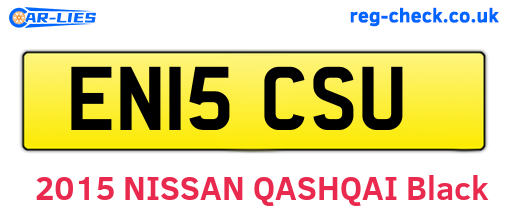 EN15CSU are the vehicle registration plates.