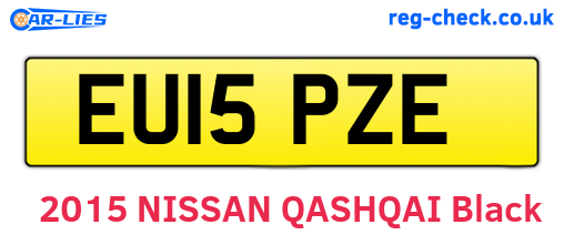 EU15PZE are the vehicle registration plates.