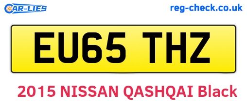 EU65THZ are the vehicle registration plates.