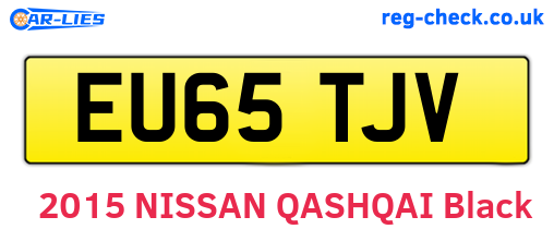 EU65TJV are the vehicle registration plates.