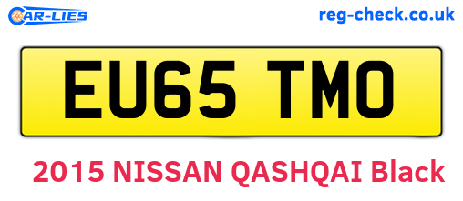 EU65TMO are the vehicle registration plates.