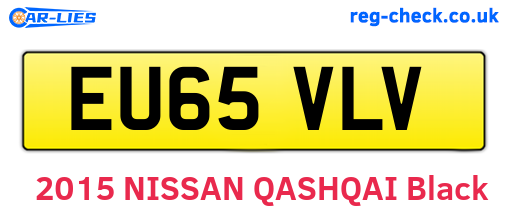 EU65VLV are the vehicle registration plates.