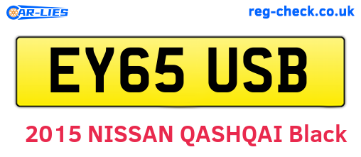 EY65USB are the vehicle registration plates.
