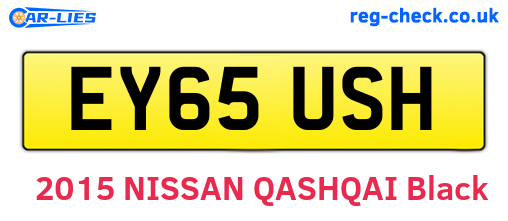 EY65USH are the vehicle registration plates.