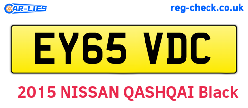 EY65VDC are the vehicle registration plates.