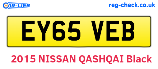EY65VEB are the vehicle registration plates.