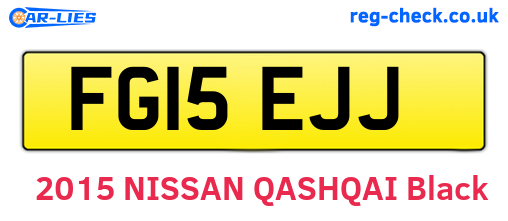 FG15EJJ are the vehicle registration plates.