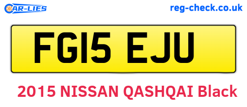 FG15EJU are the vehicle registration plates.