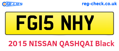 FG15NHY are the vehicle registration plates.