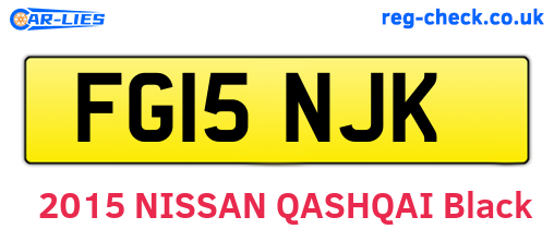 FG15NJK are the vehicle registration plates.