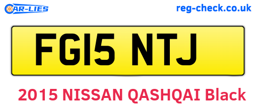 FG15NTJ are the vehicle registration plates.