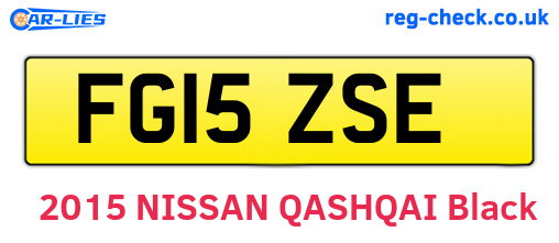 FG15ZSE are the vehicle registration plates.