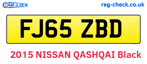 FJ65ZBD are the vehicle registration plates.