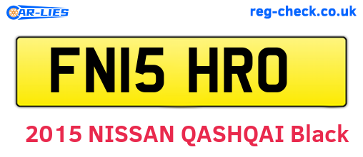 FN15HRO are the vehicle registration plates.