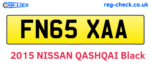 FN65XAA are the vehicle registration plates.