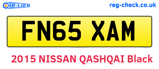 FN65XAM are the vehicle registration plates.