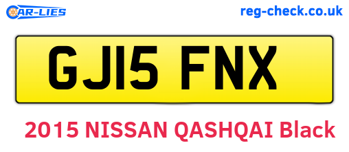 GJ15FNX are the vehicle registration plates.