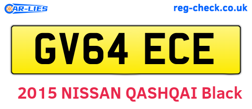 GV64ECE are the vehicle registration plates.