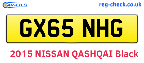 GX65NHG are the vehicle registration plates.
