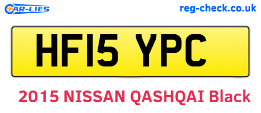 HF15YPC are the vehicle registration plates.